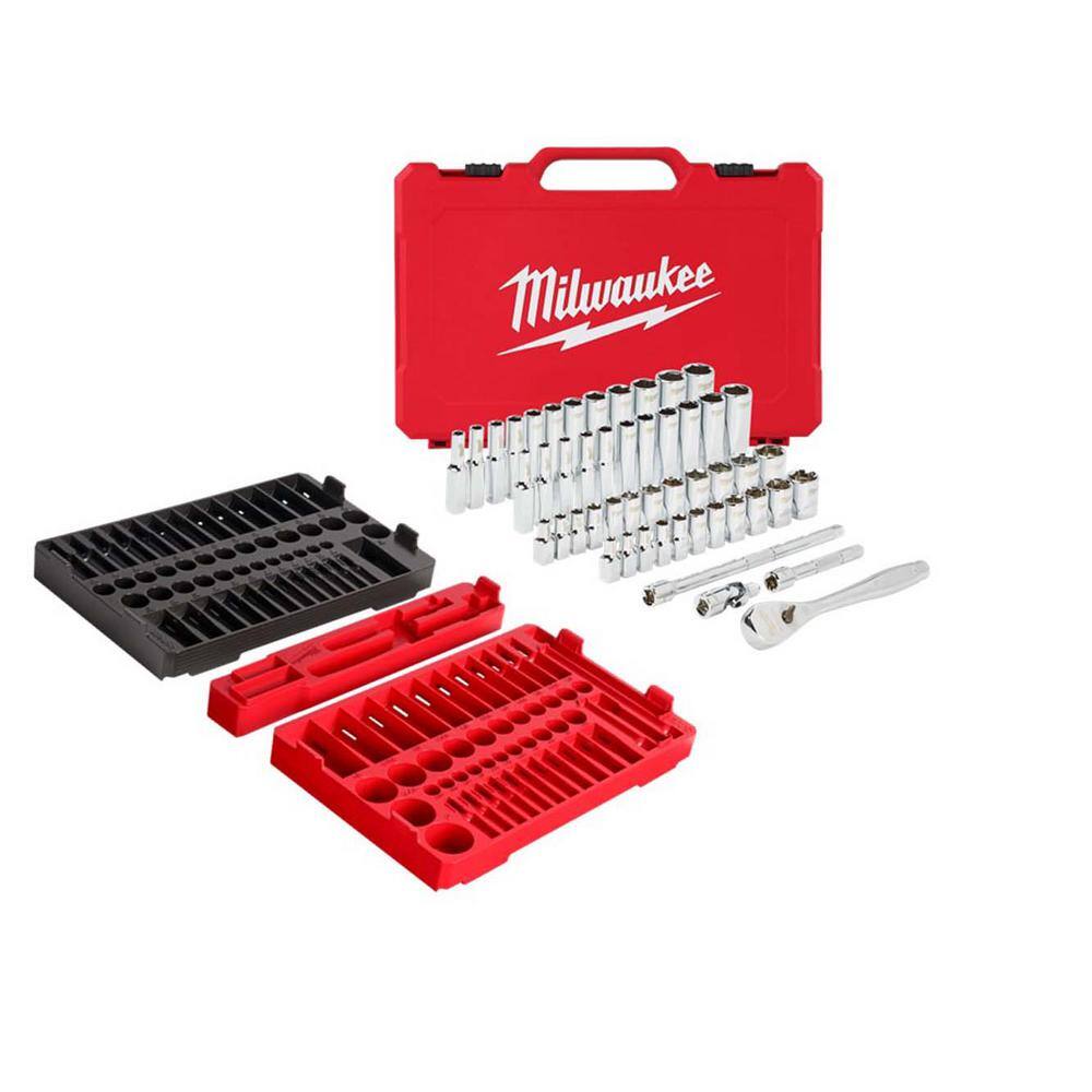 Milwaukee 1 4 In And 3 8 In Drive Ratchet Socket Trays W 1 4 In 