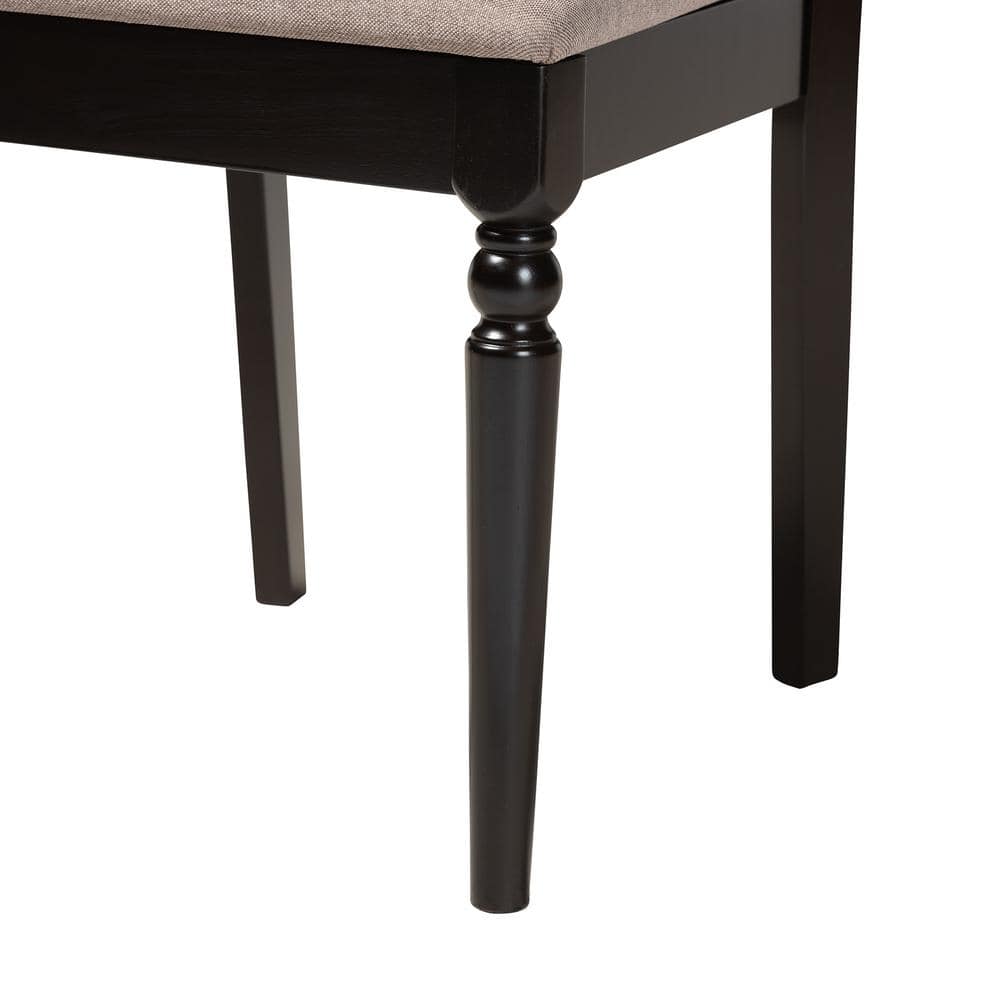 Renaud Sand and Espresso Oak Cane Dining Chair Set