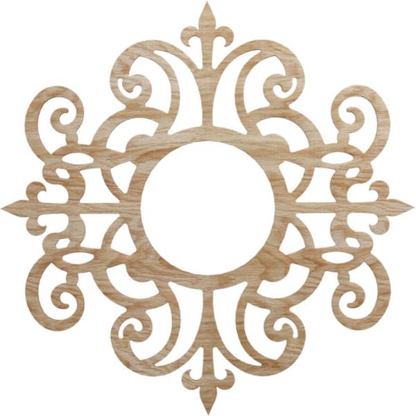 Ekena Millwork 0.25 in. x 30 in. x 30 in. Wood Medallion Moulding