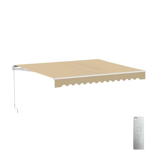 13 ft. Motorized Retractable Awning (120 in. Projection) in Sand