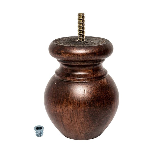 American Pro Decor 4 in. x 31/8 in Stained Cherry Solid Hardwood Round