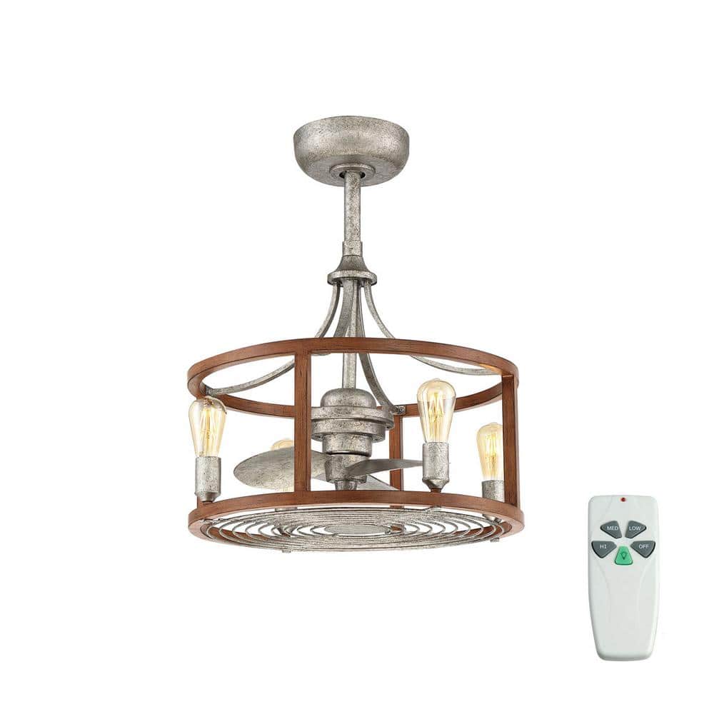 Hampton Bay Bardeau Indoor/Outdoor 21.5 in Galvanized Dual Mount