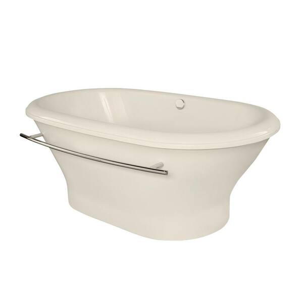 Hydro Systems Harrisburg 5.8 ft. Back Drain Freestanding Bathtub in Biscuit