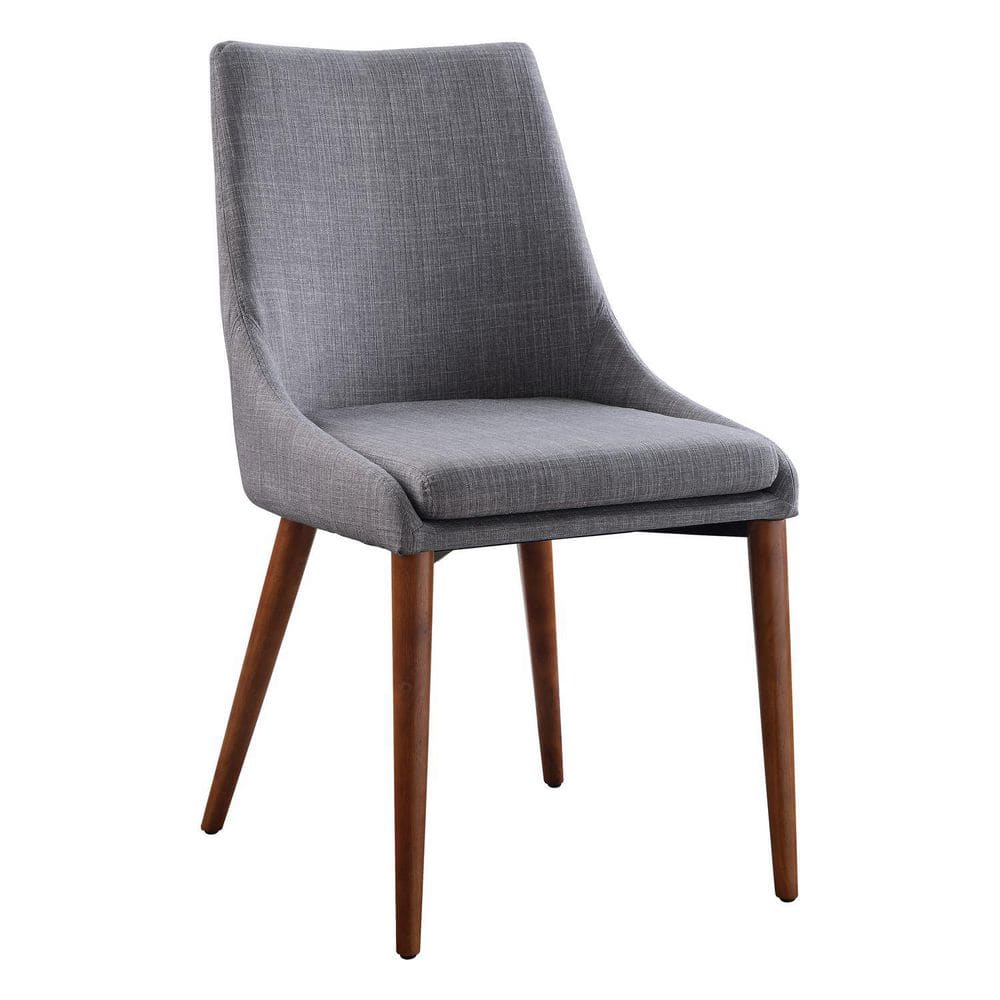 35.25 in. H Gray Finish High Slat Back Armless Dining Chair with Polyester Seat Material price history on PriceWatchPro