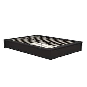 Kristian Black Upholstered Platform Queen Size Bed