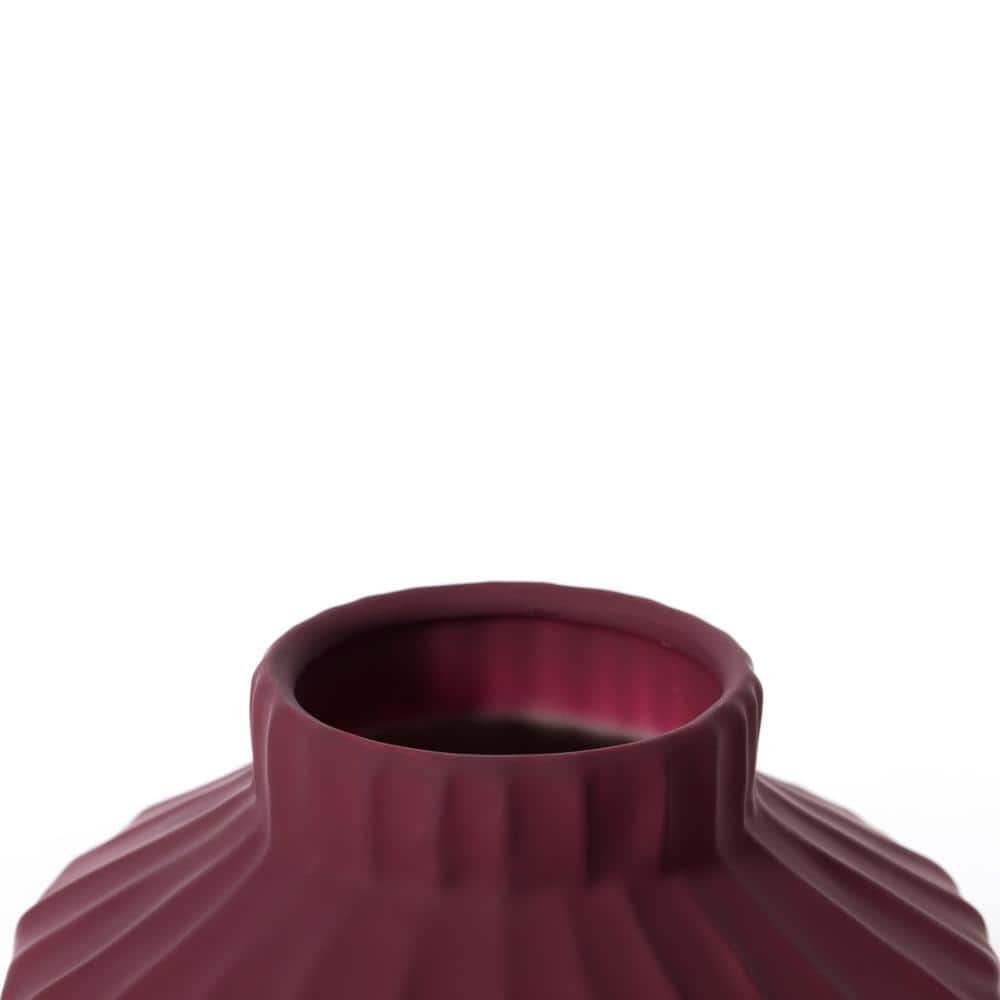 Brick Red Ceramic Decorative Vase 7"x5"