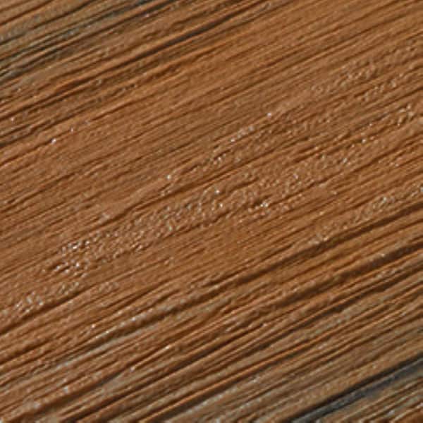 FORTRESS Infinity IS 5.5 in. x 6 in. Square Oasis Palm Brown Composite Deck Board Sample