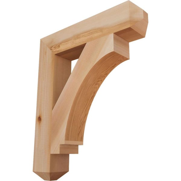 Ekena Millwork 3.5 in. x 24 in. x 20 in. Western Red Cedar Imperial Craftsman Smooth Bracket
