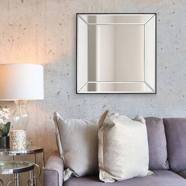 Marley Forrest Medium Square Mirrored Beveled Glass Contemporary Mirror (30 in. H x 30 in. W)