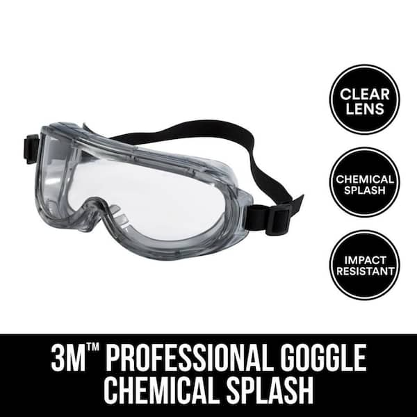 3M Professional Chemical Splash Impact Safety Goggles Case of 4 91264 80025 The Home Depot