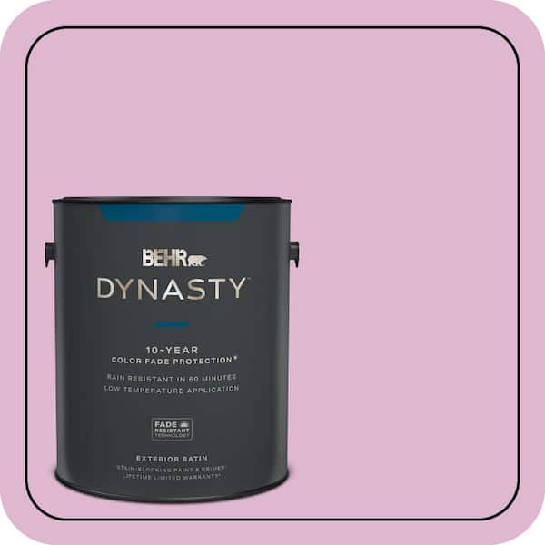 BEHR DYNASTY 1 gal. #M120-3 Pink Wink Satin Enamel Exterior Stain-Blocking Paint & Primer