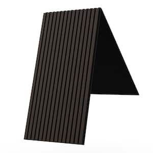 Seafuloy 2 ft. x 8 ft. Light Oak MDF Decorative Wall Paneling 3D Fluted ...
