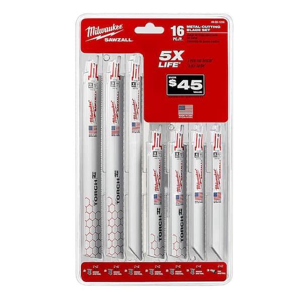 SAWZALL Metal Cutting Bi-Metal Reciprocating Blade Set (16 Piece) SAWZALL Metal Cutting Bi-Metal Reciprocating Blade Set (16 Piece)