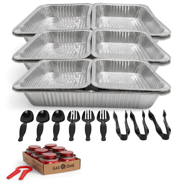 24-Piece Refill Kit Aluminum Disposable Chaffing Buffet