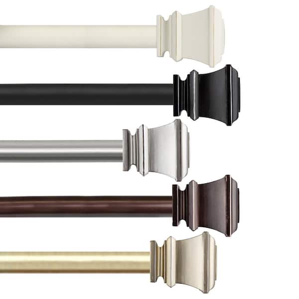 EMOH Rochella 1 in. Curtain Rod 28-48 in. - White