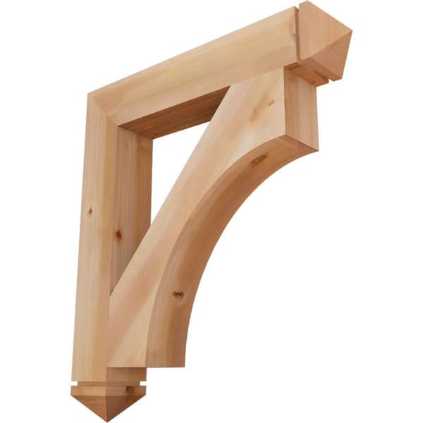Ekena Millwork 5-1/2 in. x 40 in. x 36 in. Western Red Cedar Westlake Arts and Crafts Smooth Bracket