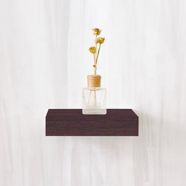 Way Basics Amalfi 10 in. x 2 in. zBoard Paperboard Wall Shelf Decorative Floating Shelf in Espresso