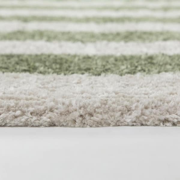 Edan Green 7 ft. 10 in. x 10 ft. Striped Area Rug