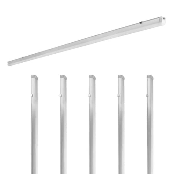 Sunlite 4 ft. 300-Watt Equivalent Integrated LED White Linkable Strip Light Fixture 5000K Non-Dimmable (6-Pack)