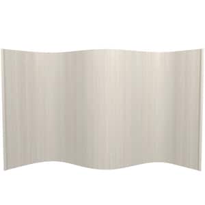 4 ft. Short Bamboo Wave Screen - White