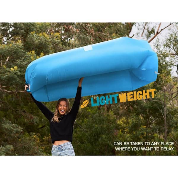 Générique [Bag Chill] Air Sofa Matelas Hamac Gonflable LayChill, Transat Pour Camping, Randonnée, Voyage, Piscine Et Plage Piquet [Cadeau] Lunettes De Soleil Bracelet Pliable (CHAIRCHILL Jaune - 10
