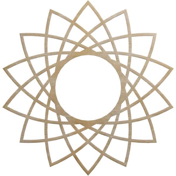 Ekena Millwork 32 in. x 8.25 in. x 0.375 in. Wood Medallion Moulding
