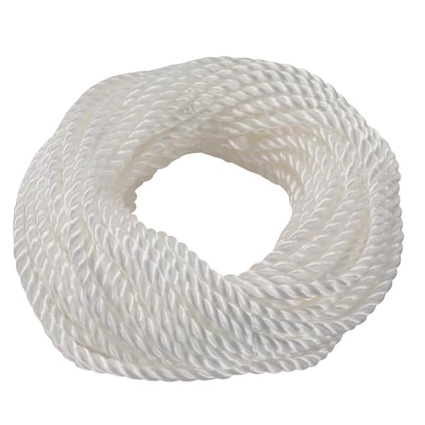 3/8 in. x 100 ft. Solid Braid Nylon Rope White - 105110