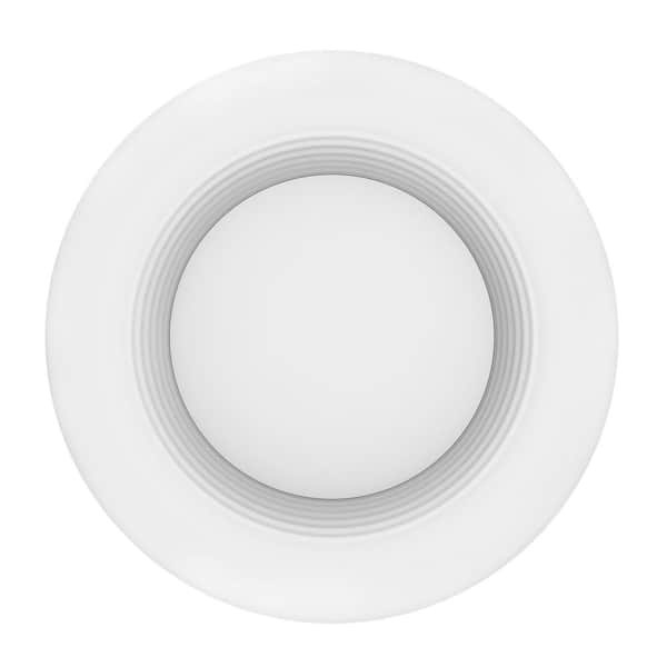 EcoSmart 4-Pack Integrated LED Recessed Trim – 6 Inch, Daylight 5000-5500K, Dimmable, 400-799 Lumens-780541
