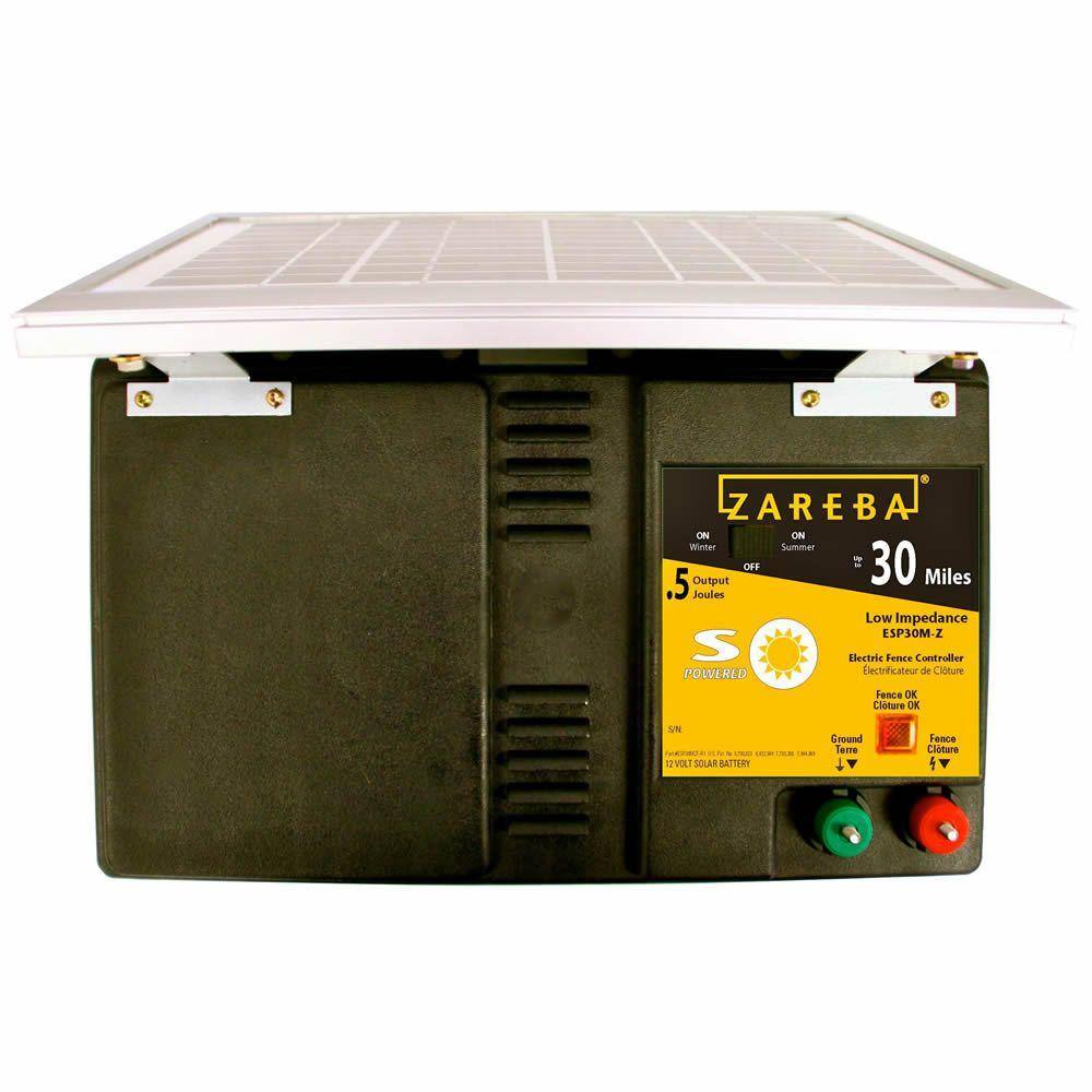 Zareba 30 Mile Solar Low Impedance Fence Charger ESP30M-Z - The Home Depot