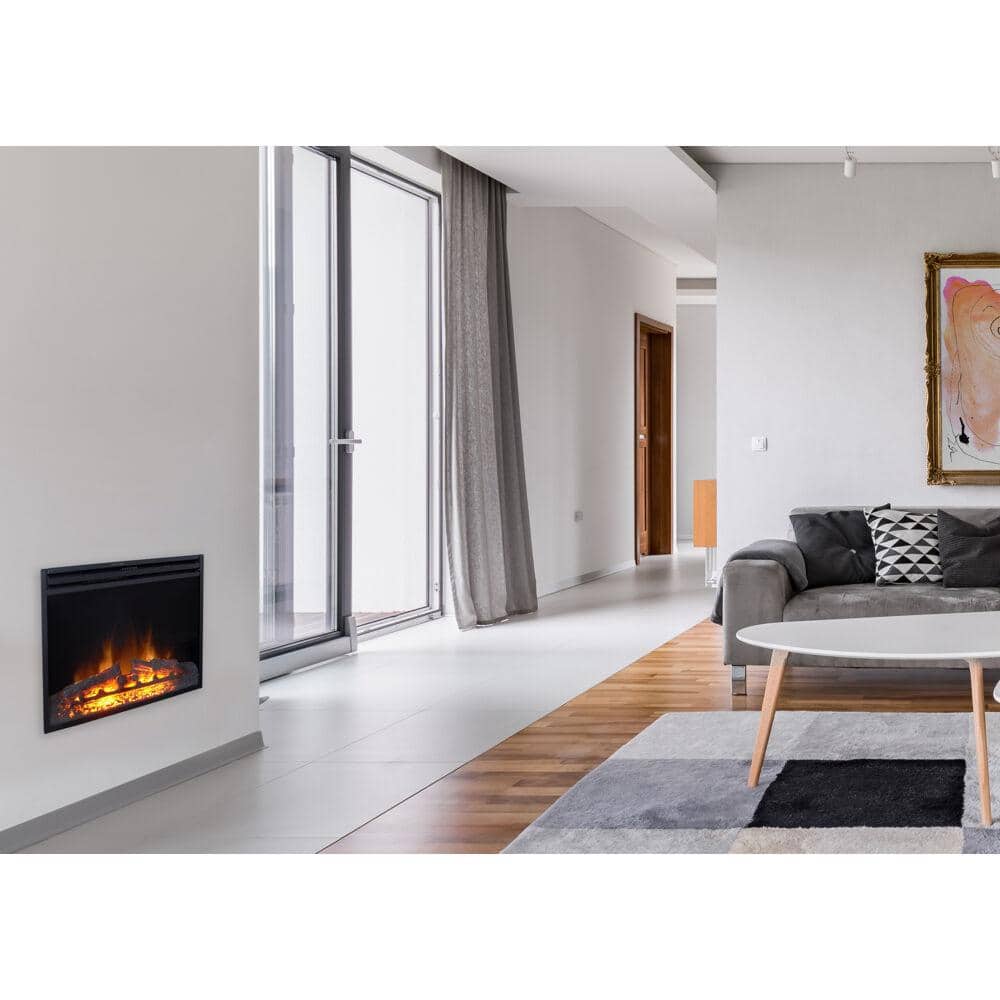Cambridge 23-Inch Black Freestanding Electric Fireplace Heater