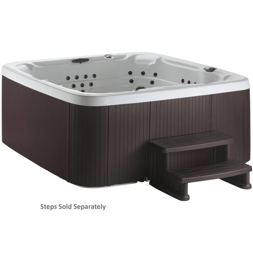 Lifesmart 7-Person Square Spa with Waterfall and LED Lights