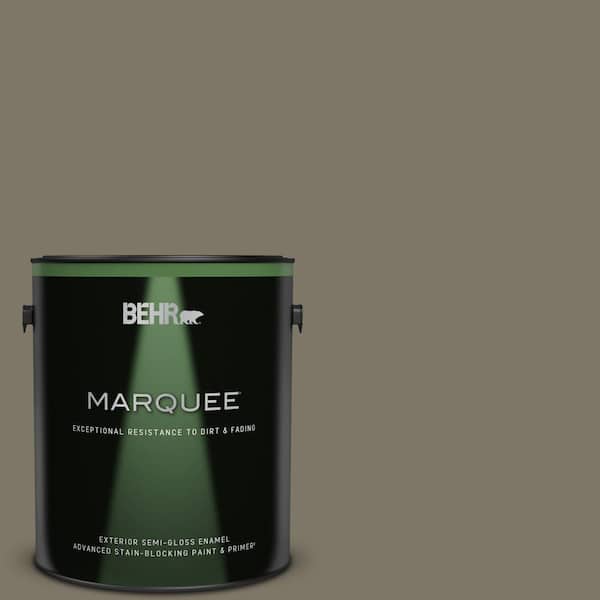 BEHR MARQUEE 1 gal. Home Decorators Collection #HDC-NT-05 Aged Olive Semi-Gloss Enamel Exterior Paint & Primer