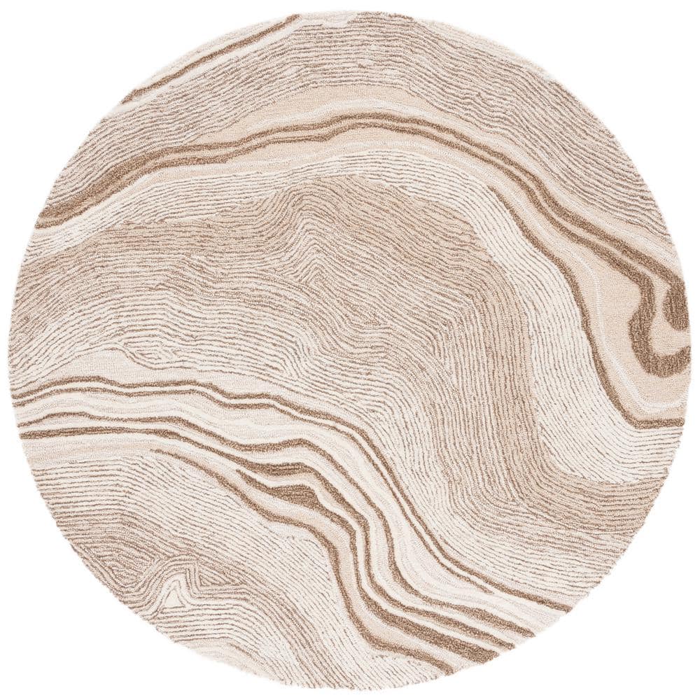 Fifth Avenue Beige/Ivory 4 ft. x 4 ft. Gradient Abstract Round Area Rug price history on PriceWatchPro