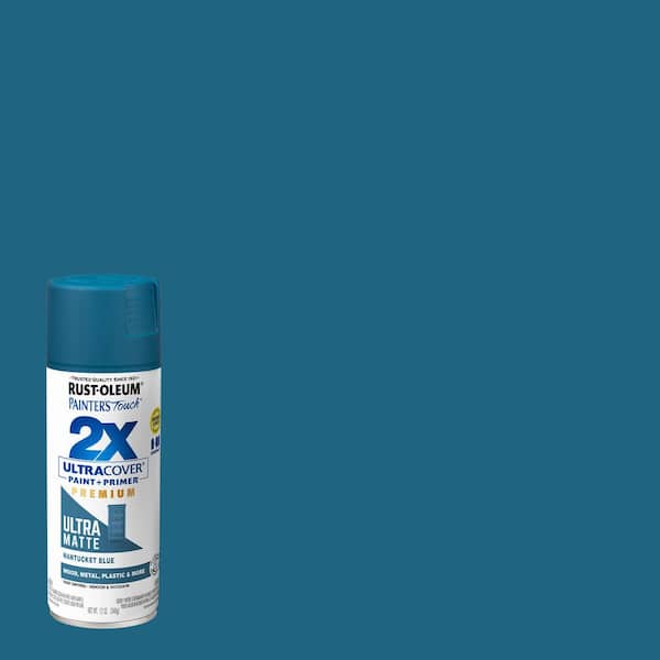 Rust-Oleum Painter's Touch 2X 12 oz. Matte Nantucket Blue Ultra Cover General Purpose Spray Paint (Case of 6)