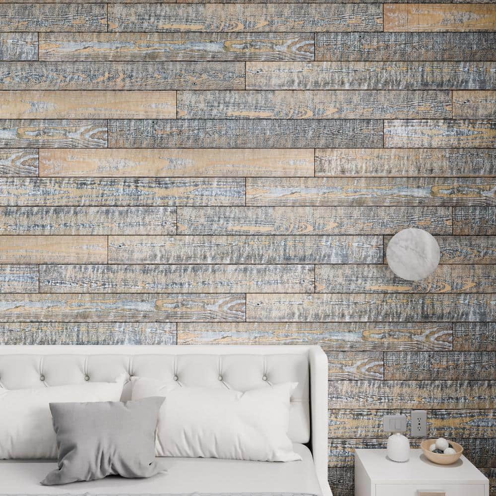 Camo Distressed Pine Barn Wood Wall Planks 4 ft 6-Pack