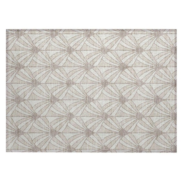 Chantille Machine Washable Indoor/Outdoor Abstract ACN2426 Ivory 2 ft. x 3 ft. Accent Rug