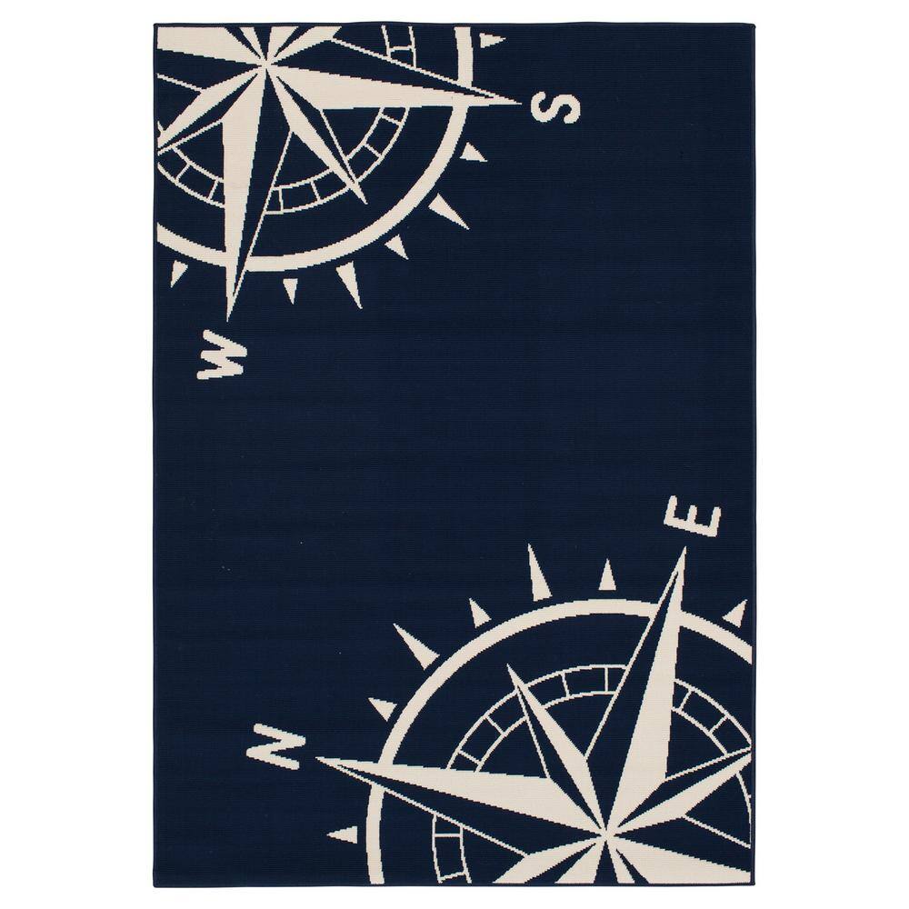 Compass Navy Blue Bath Mat – Covered By Rugs