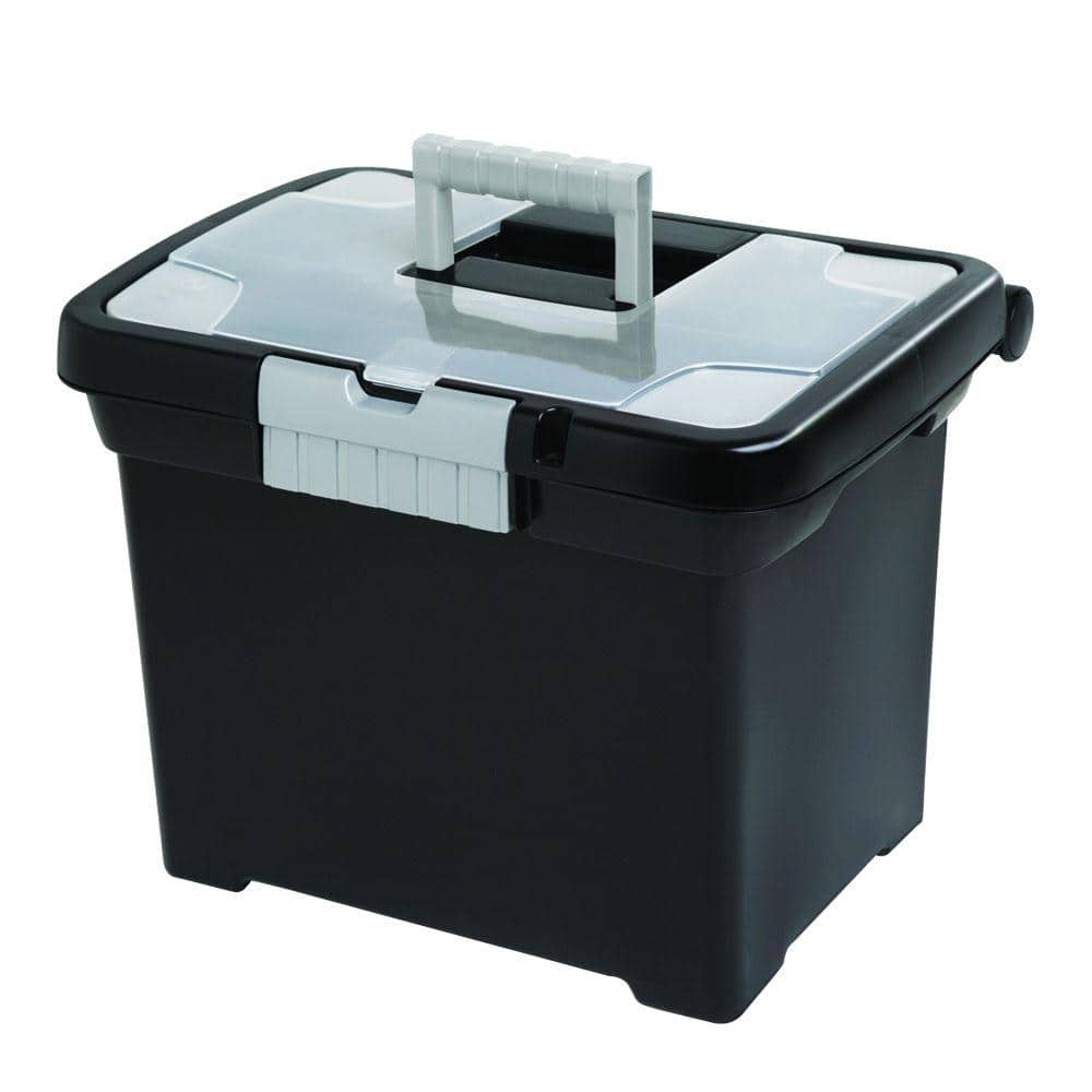 Sterilite Medium Letter File Box Black