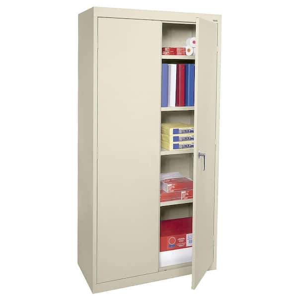 Value Line Series 3-Shelf 24-Gauge Garage Freestanding Storage Cabinet in Putty ( 36 in. W x 72 in. H x 18 in. D )