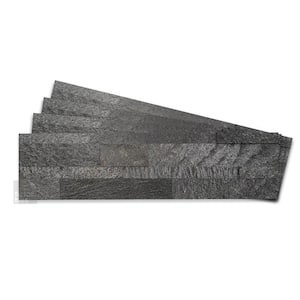12-Sheets Silver Pearl 24 in. x 6 in. Peel, Stick Self-Adhesive Decorative 3D Stone Tile Backsplash [11.6 sq.ft./Pack]