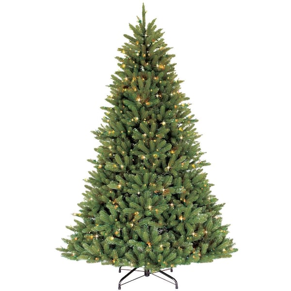 Puleo International 7.5 ft. Pre-Lit Fraser Fir Artificial Christmas Tree with 750 Clear Lights