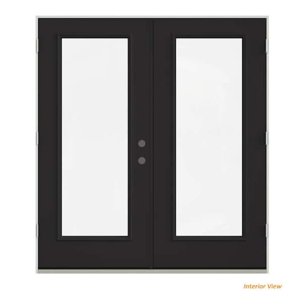 JELD-WEN 72 in. x 80 in. Chestnut Bronze Painted Steel Right