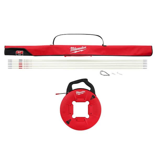 30 ft. Fiberglass Fish Stick Low/Mid/High Flex Combo Kit with 200 ft. Polyester Fish Tape with Non-Conductive Tip