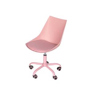 Moorish Pink Faux Leather Seat Task Chair with Adjustable Height