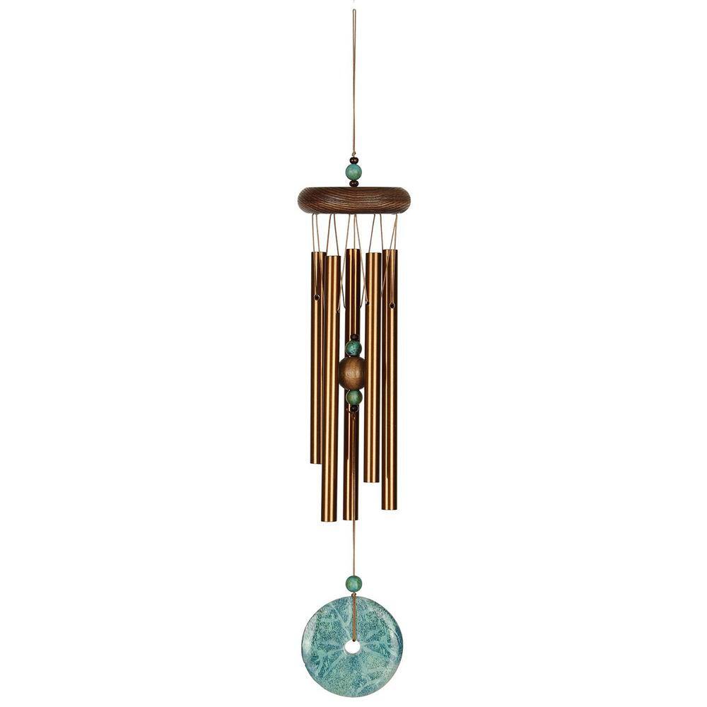 Petite Bronze and Turquoise Faux Turquoise Wind Chime