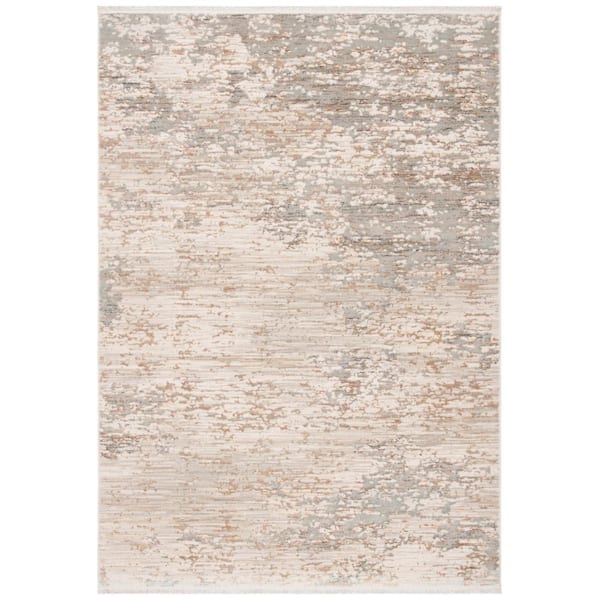 Marvel 5 ft. x 8 ft. Beige/Gold Distressed Abstract Area Rug