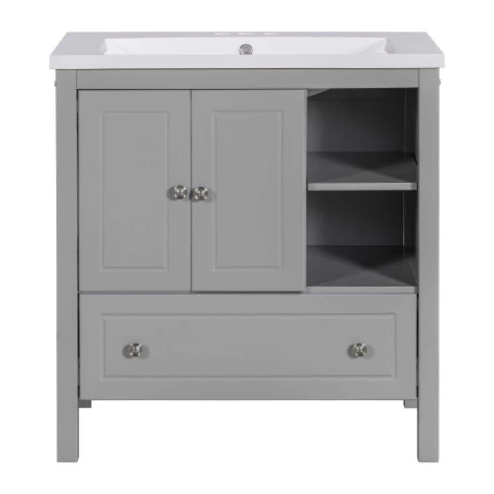 BY12 30 in. W x 18 in. D x 32 in. H Single Sink Freestanding Bath Vanity in