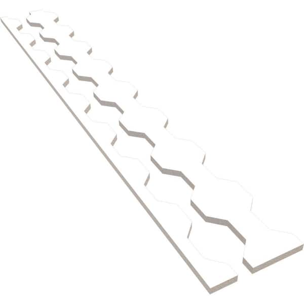 Ekena Millwork Pontiac 47 in. H x 0.5 in. W Slatwall Panels in PVC 17-Pack