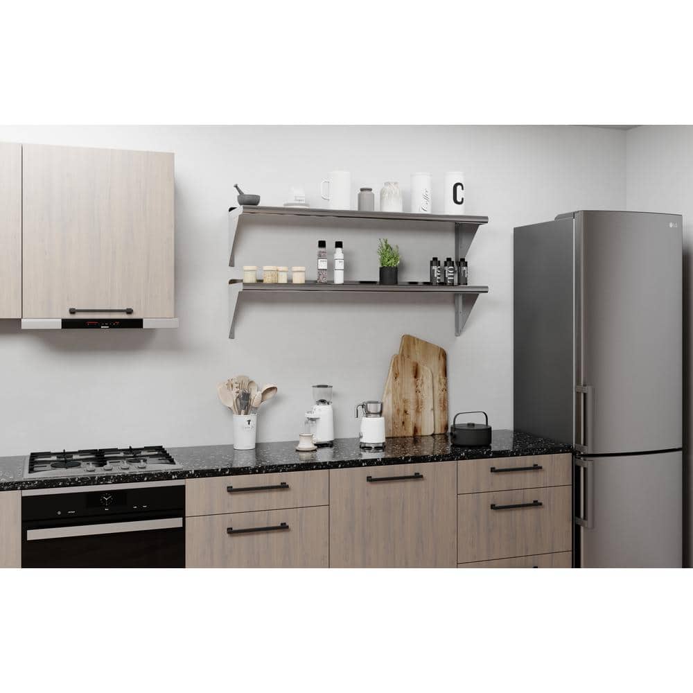 48" Long Stainless Steel Wall Shelf with Brackets