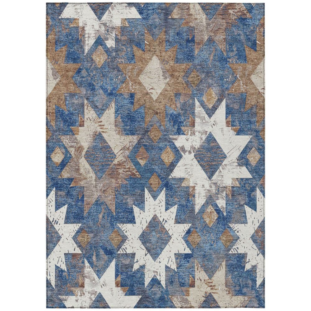 Chantille Machine Washable Indoor/Outdoor Abstract ACN1879 Blue 5 ft. x 7 ft. 6 in. Accent Rug price history on PriceWatchPro